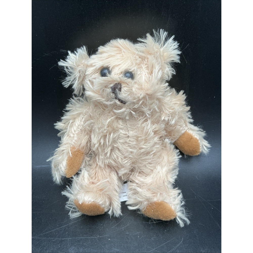 Inkwell 5" Curly Furred Lovable Mini Golden Plush Bear